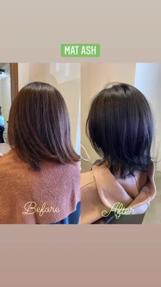 ミディアム カラー ヘアアレンジ アイブロウ SALOWIN京都河原町Suite店所属・外国人風レイヤー/ ハイトーンSHUのヘアスタイル