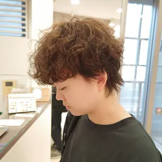 ショート パーマ メンズ さくらば ここのヘアスタイル
