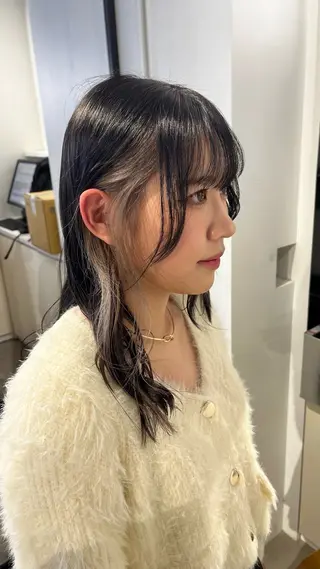 ロング カラー メンズパーマ/ メッシュ📍ユリのヘアスタイル