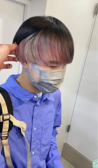 ショート カラー メンズ sunc所属・梅田l大人韓国ヘア レイヤー×艶カラーのヘアスタイル