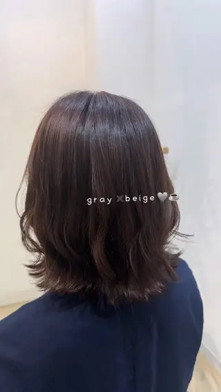 カラー 透明感カラー🧁🩰 🫧仲松良菜🎀のヘアスタイル
