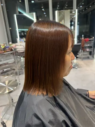 セミロング 人見知りさんでも安心 奥田 里佳子のヘアスタイル