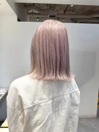 ミディアム カラー fuka/梅田/ ミルクティーベージュのヘアスタイル