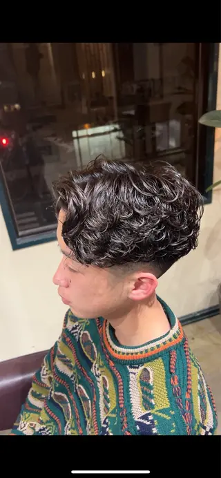 パーマ メンズ メンズパーマ眉毛 特化アユム🔥のヘアスタイル