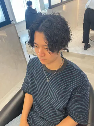 パーマ メンズ &chaLme   心斎橋所属・emi/髪質改善/ 韓国風/艶カラーのヘアスタイル