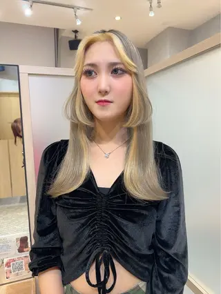 ロング カラー ヘアアレンジ 女性スタイリスト専門サロン Zina 天神所属・NANA／trend style🕊🍑のヘアスタイル