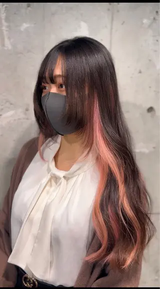 ロング カラー パーマ ヘアアレンジ メンズ 僕なら縮毛矯正してて もブリーチできますのヘアスタイル
