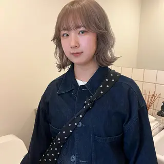 ミディアム 舟橋耀/ブリーチカラ ー/レイヤーカットのヘアスタイル