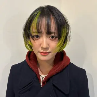 ショート 🎀ハイトーン/ 艶カラー/夕月🎀のヘアスタイル