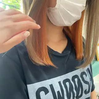 ミディアム カラー 髪質改善/ストレート /透明感/西川奈穂のヘアスタイル