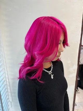 セミロング FaB千葉所属・【暖色ハイトーン】 HARUNA🌼のヘアスタイル