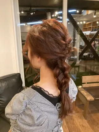 セミロング カラー ヘアアレンジ 🌸栄/髪質改善 透明感/ムラカミ🌸のヘアスタイル