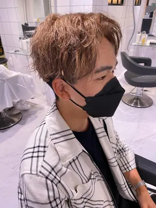 ショート カラー メンズ 🔷横浜1のパーマ 職人🔷将太郎のヘアスタイル