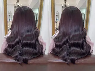 セミロング まつパ/艶カラー/ 縮毛矯正/岸川美月のヘアスタイル