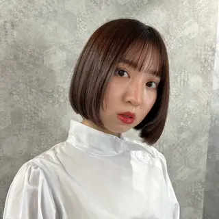 カラー 透明感/ 艶ハイトーン/梨桜のヘアスタイル