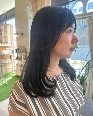 セミロング 韓国風レイヤーカット 🇰🇷❕モカのヘアスタイル