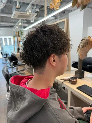 メンズ miwa/ボブパーマ /モードボブのヘアスタイル