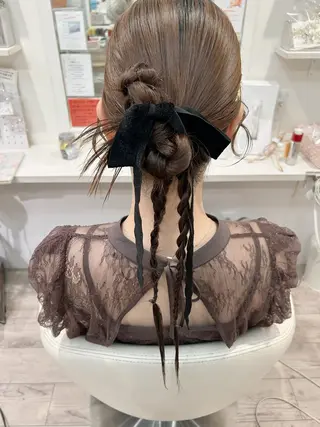 ロング ヘアアレンジ セットサロン      ラフテル所属・大阪/ヘアアレンジ /似合わせset💐のヘアスタイル