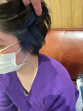 ショート カラー 鈴村 大介のヘアスタイル