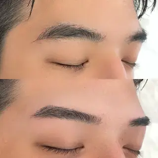 メンズ アイブロウ 福岡/レイヤーカット /顔周り/ひめかのヘアスタイル