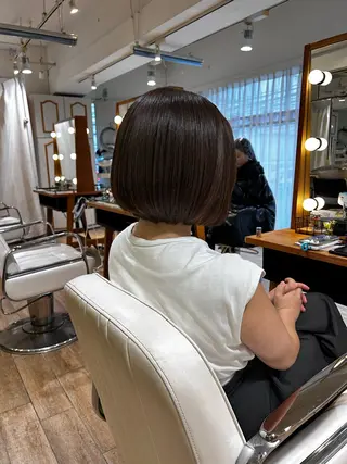 ミディアム カラー ハイトーン/カラー/ ヘアセット/松田健佑のヘアスタイル