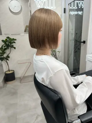 ショート カラー 髪質改善will hairdesignのヘアスタイル