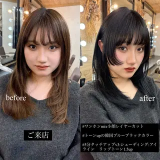 ミディアム MAEDA 西金沢美容室のヘアスタイル