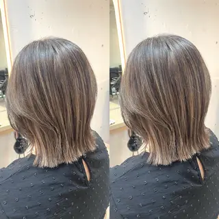 ミディアム カラー ブリーチ無しダブル カラー🦕まどかのヘアスタイル