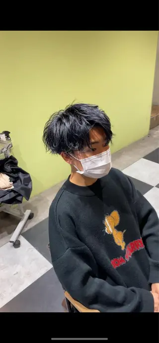 メンズ 透明感ブリーチ/ メンズパーマのヘアスタイル