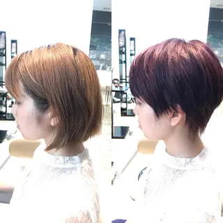 ショート カラー ヘアアレンジ Re:ta KANZOのヘアスタイル