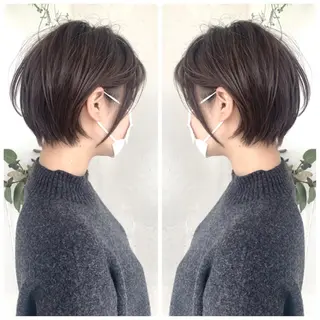 ショート カラー 京都大人女性ショート 徒歩1分/秋山のヘアスタイル