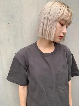 ショート HOODS hair salon所属・透明感カラー🌿ボブ ✨飛田　ケイのヘアスタイル