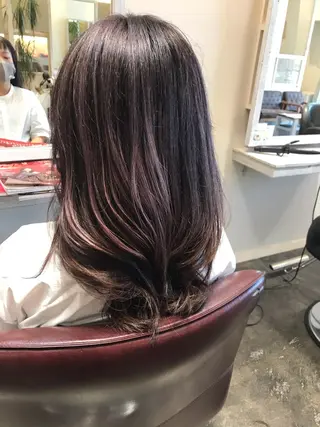 ミディアム カラー [髪質改善] 北生駒 店長/古居聖理のヘアスタイル