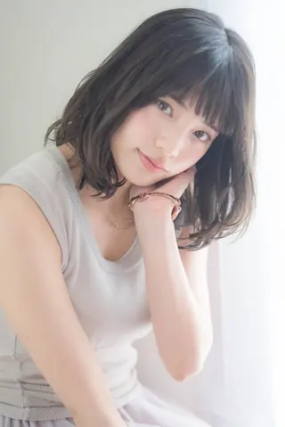 ミディアム カラー パーマ GO TODAY シェアサロン 原宿本店所属・ボブ/レイヤー/ パーマ/淀川 純のヘアスタイル