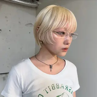 ショート 大下 心渚 /ブリーチ/艶カラーのヘアスタイル