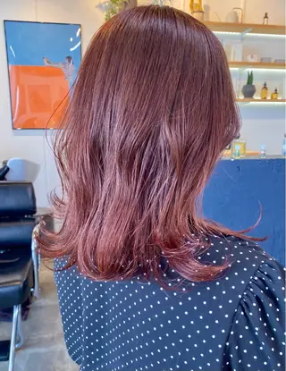 セミロング カラー 暖色カラー/天神/ ヘイマサクラのヘアスタイル