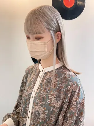 セミロング カラー ヘアアレンジ 💖美髪矯正💖 辻未侑のヘアスタイル