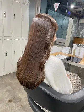 ロング カラー パーマ ヘアアレンジ メンズ キッズ ネイル マツエク・マツパ アイブロウ 透明感カラー・レイヤ ー🎀amika🎀のヘアスタイル