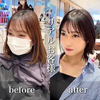 ショート カラー パーマ ヘアアレンジ レイヤーカット/ボブ /縮毛矯正✨大輝のヘアスタイル