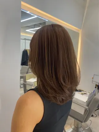 セミロング カラー nok所属・レイヤー/ベージュ/ どますず🌺のヘアスタイル