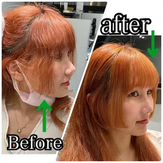 ロング パーマ ORIKA 美容室のヘアスタイル