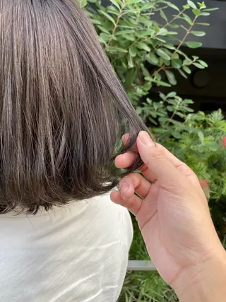 ミディアム カラー ヘアアレンジ 外苑前NO.1艶髪 透明感カラーのヘアスタイル