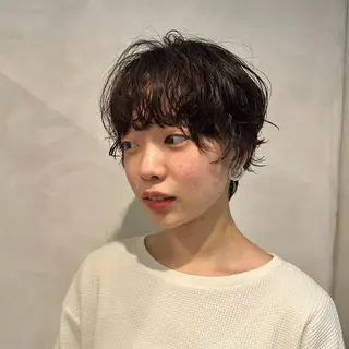 ショート パーマ Aust hair Stella新宿所属・Yuki☺︎パーマ レイヤーカットのヘアスタイル