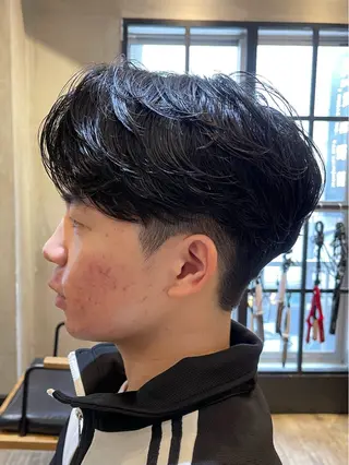 ショート パーマ メンズ lana hair  新宿髪質改善トリートメント新宿三丁目【ラナヘアー】所属・新宿メンズ専門 髪質改善パーマ特化のヘアスタイル