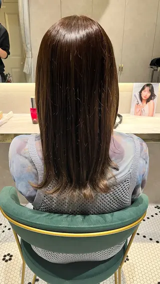 セミロング カラー 新宿/アシスタント AiNAのヘアスタイル