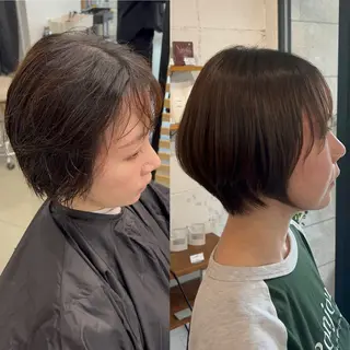 ショート やりすぎないパーマ ニュアンスパーマのヘアスタイル