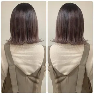 ミディアム カラー 京都大人女性ショート 徒歩1分/秋山のヘアスタイル