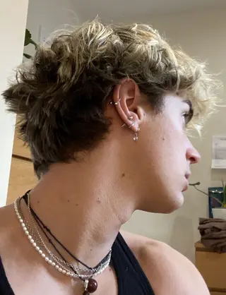 ショート カラー メンズ 吉田一輝 外国人パーマのヘアスタイル