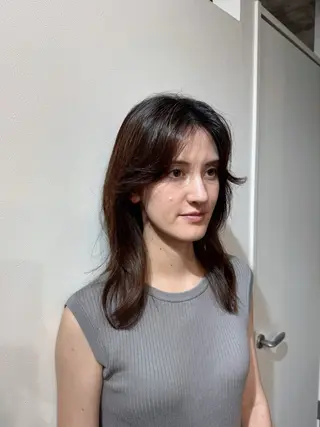 パーマ 渋谷レイヤーカット/ 暖色艶カラー🩵高橋のヘアスタイル