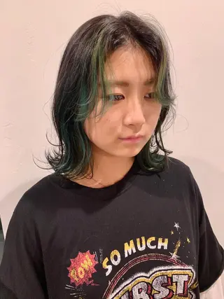 ミディアム カラー ピンクベージュ/新潟 万代/高橋桃葉🍑のヘアスタイル